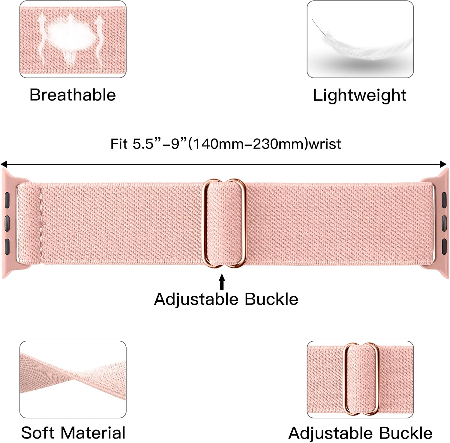 Detalle 2 de MITERV Apple Watch Band in Stretchy Nylon