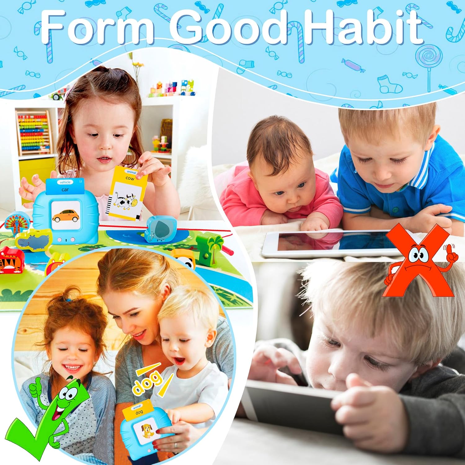 Detalle 2 de Talking Flash Cards reading machine 255 words