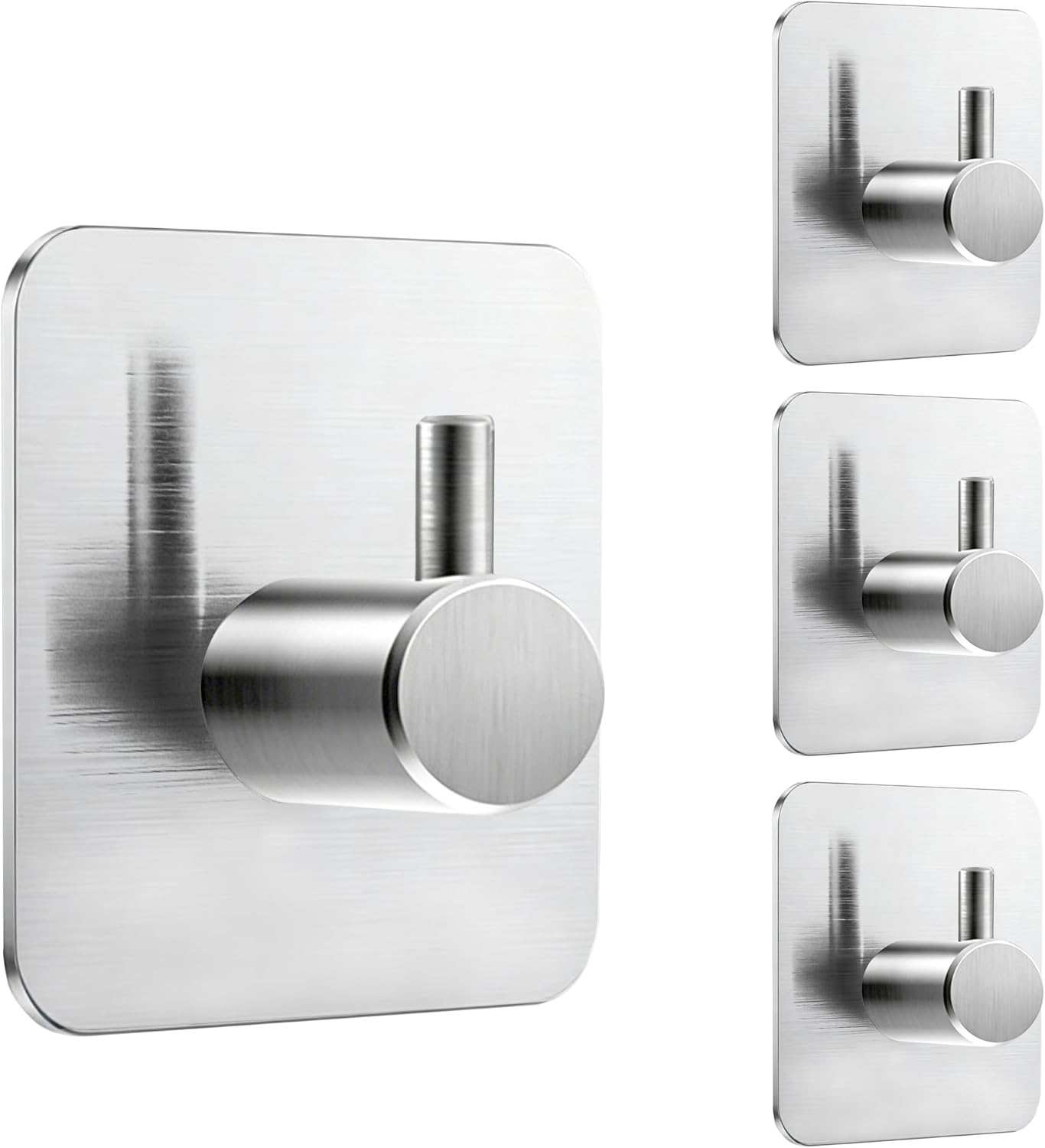 Detalle de AITODOS TA UK-GG-04 zelfklevende haken, RVS, zilver, draagvermogen 5 kg