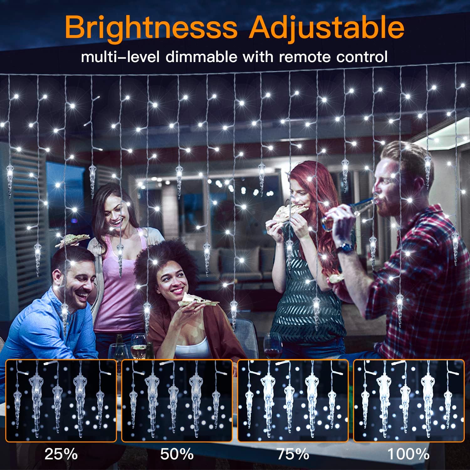 Detalle 1 de MOJINO Tenda luminosa esterna 10 m, 360 LED
