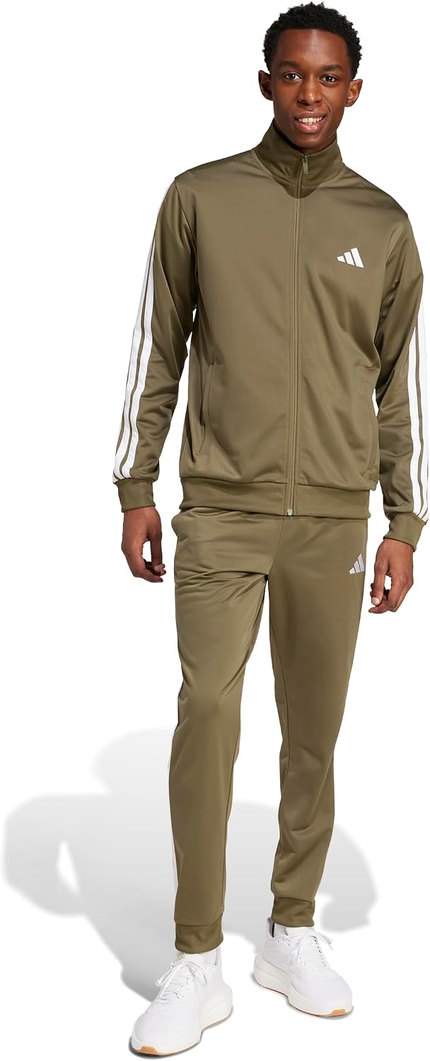 Thumbnail 2 de adidas Herren Sportswear Basic 3 Stripes Tricot Track Suit