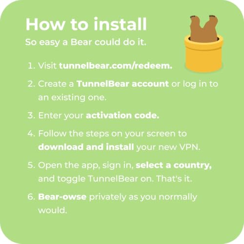 Thumbnail 6 de TunnelBear VPN Software: 1-Year Unlimited Data & Devices