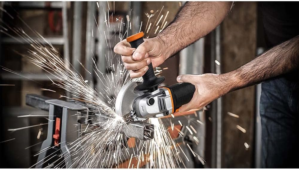 Detalle 1 de WORX WX800.9 smerigliatrice angolare a batteria 20V (solo corpo macchina) con impugnatura antivibrazione
