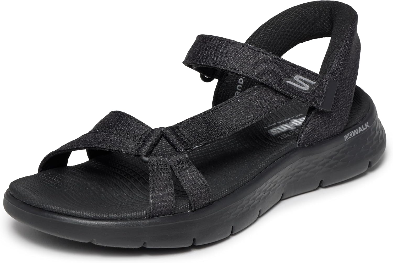 Detalle de Skechers Mujer Go Walk Flex Sandal Illuminate Slip-In Taupe Textile (38 EU)