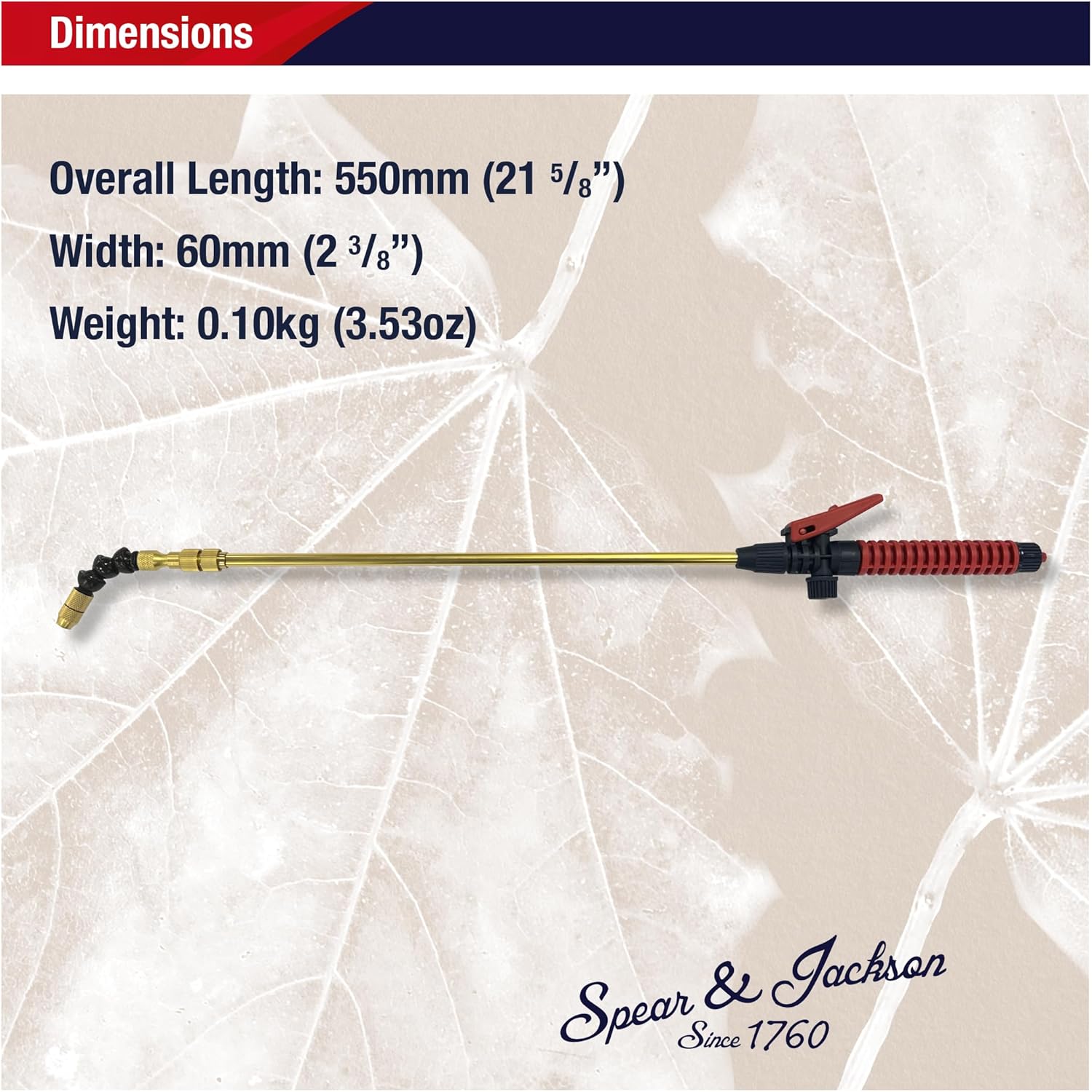 Detalle de Spear & Jackson BRASSWAND Telescopic Brass Water Wand for Pump Action Sprayers