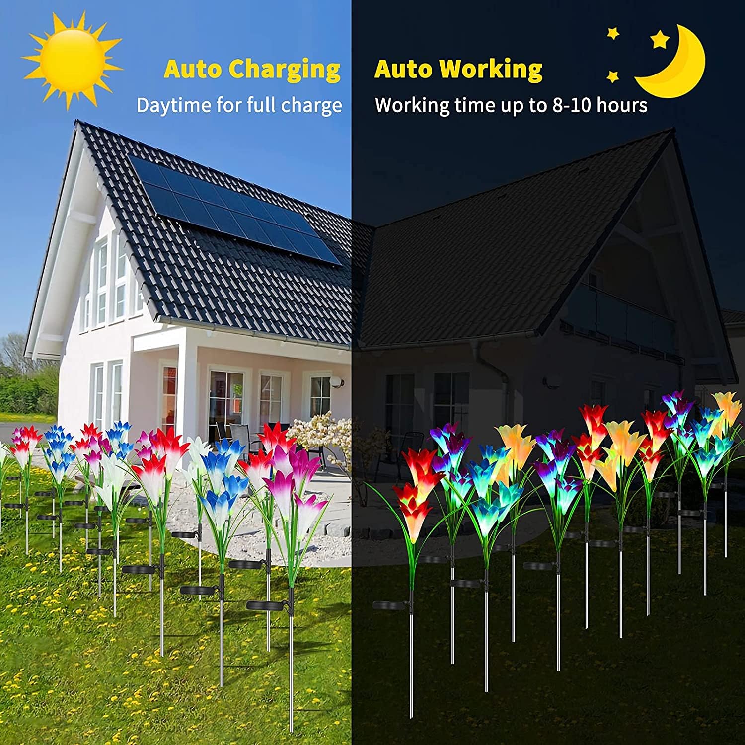 Thumbnail 2 de Ostritec Solar Lily Lights, 4-Pack