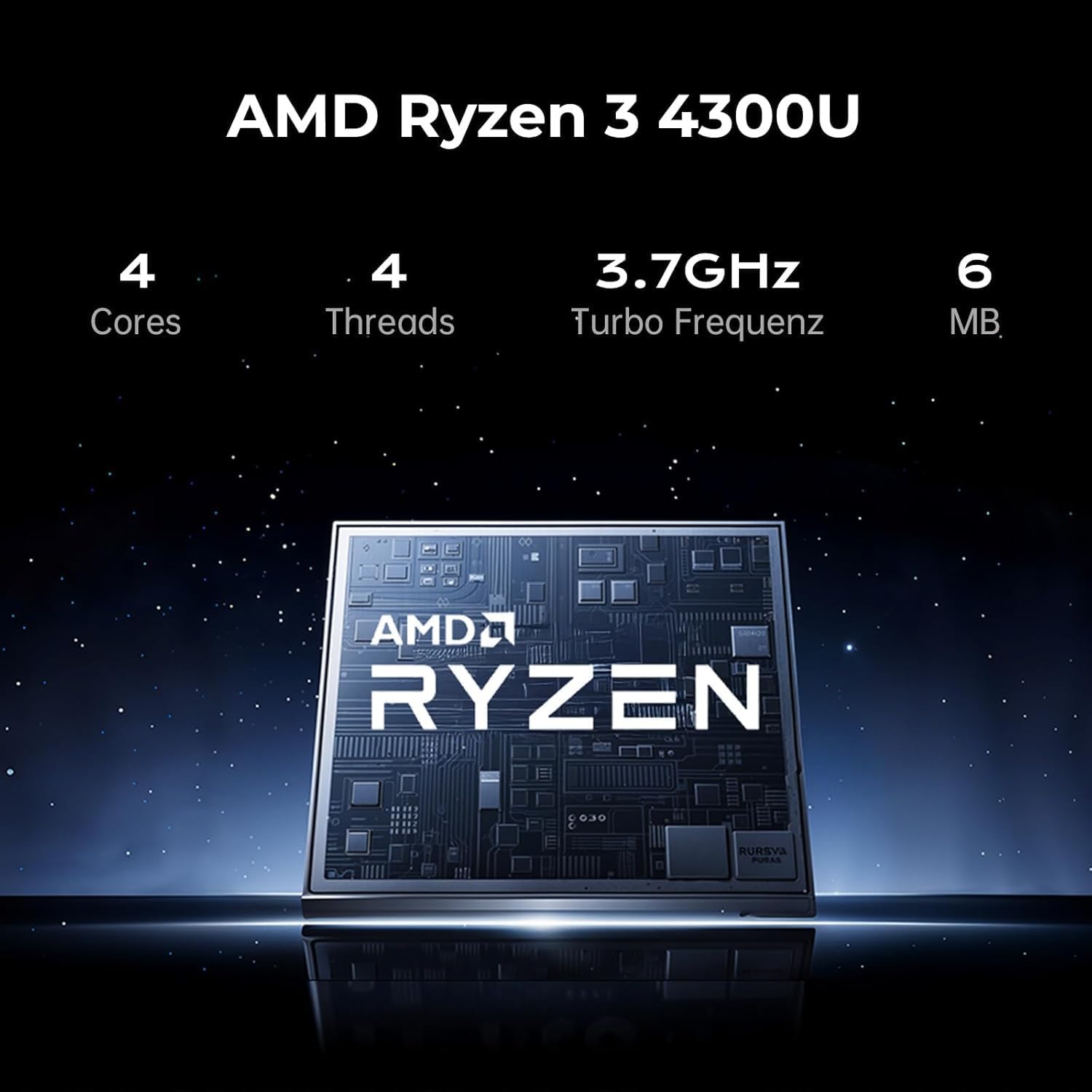 Thumbnail 2 de MALLRACE Gaming Laptop with AMD Ryzen 4300U: Solid multitasker for work, study, and light gaming