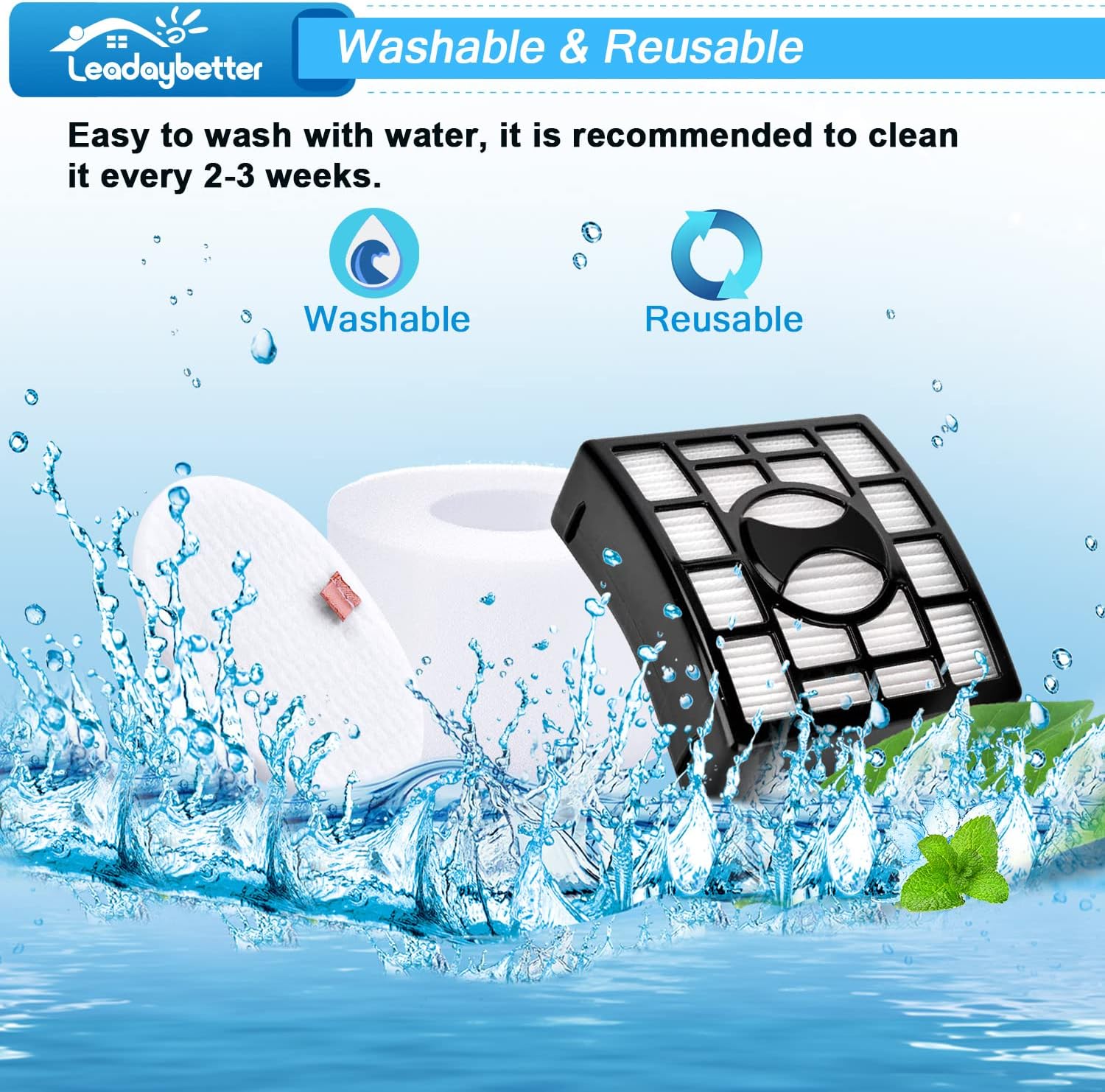 Thumbnail 5 de NZ801UKT Vacuum Filter Replacement Set for Shark Rotator Powered Lift Away (NV801UKT, NV680, NV801 & more)