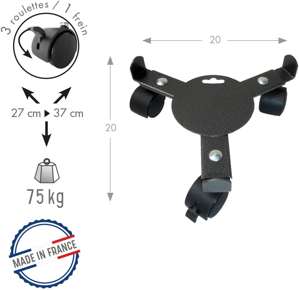 Detalle 2 de Roule-plante extensible 27-37 cm Anthracite