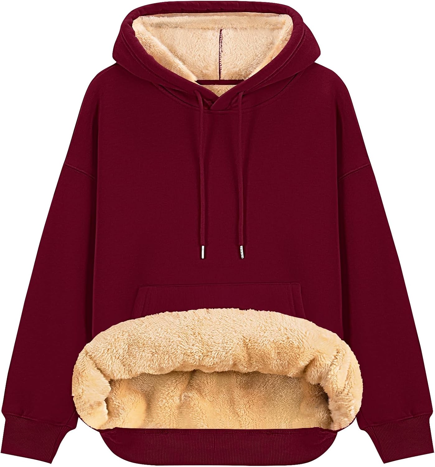 Detalle de LOMON Women's Hoodie, 100% Cotton Shell