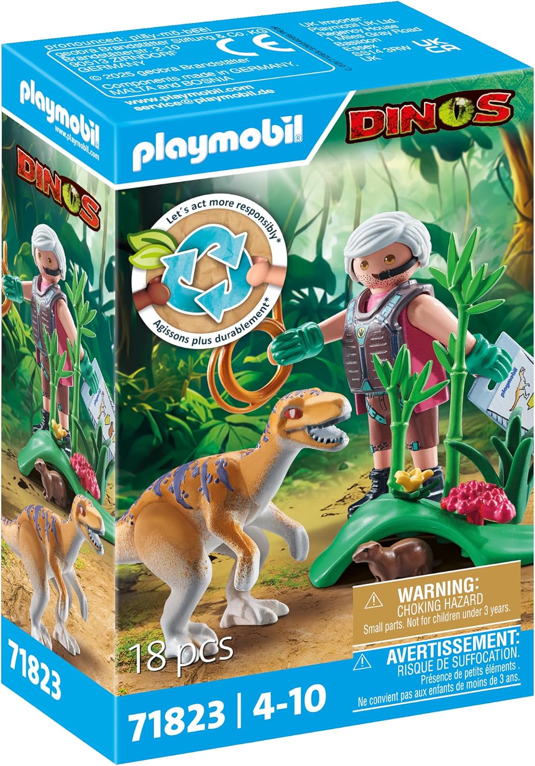 Detalle de PLAYMOBIL Velociraptor dinosaur set