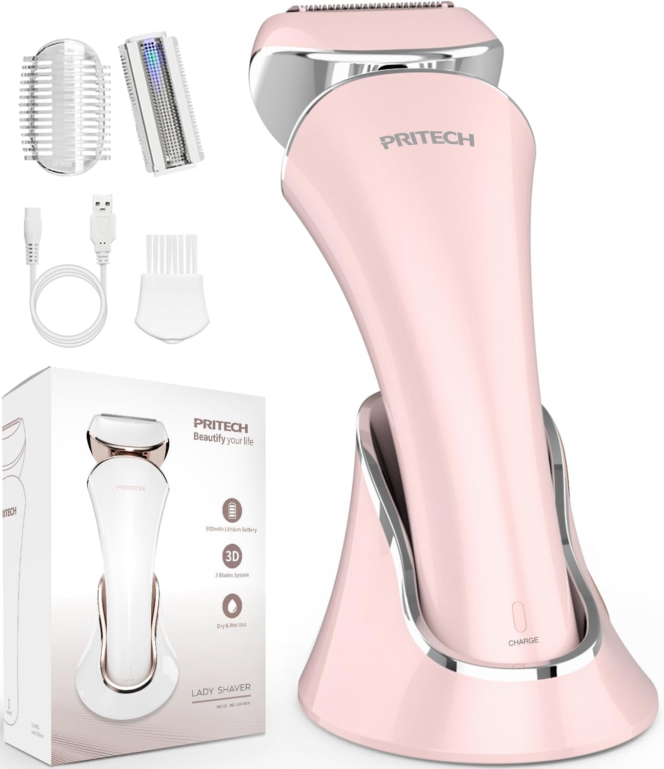 Thumbnail 6 de Electric Razor for Women: Wet & Dry Cordless Shaver for Legs, Body, and Bikini