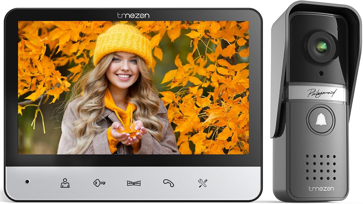 Detalle de TMEZON Videocitofono a 4 fili Monofamiliare con Monitor 7” e Campanello Esterno—Visione Notturna