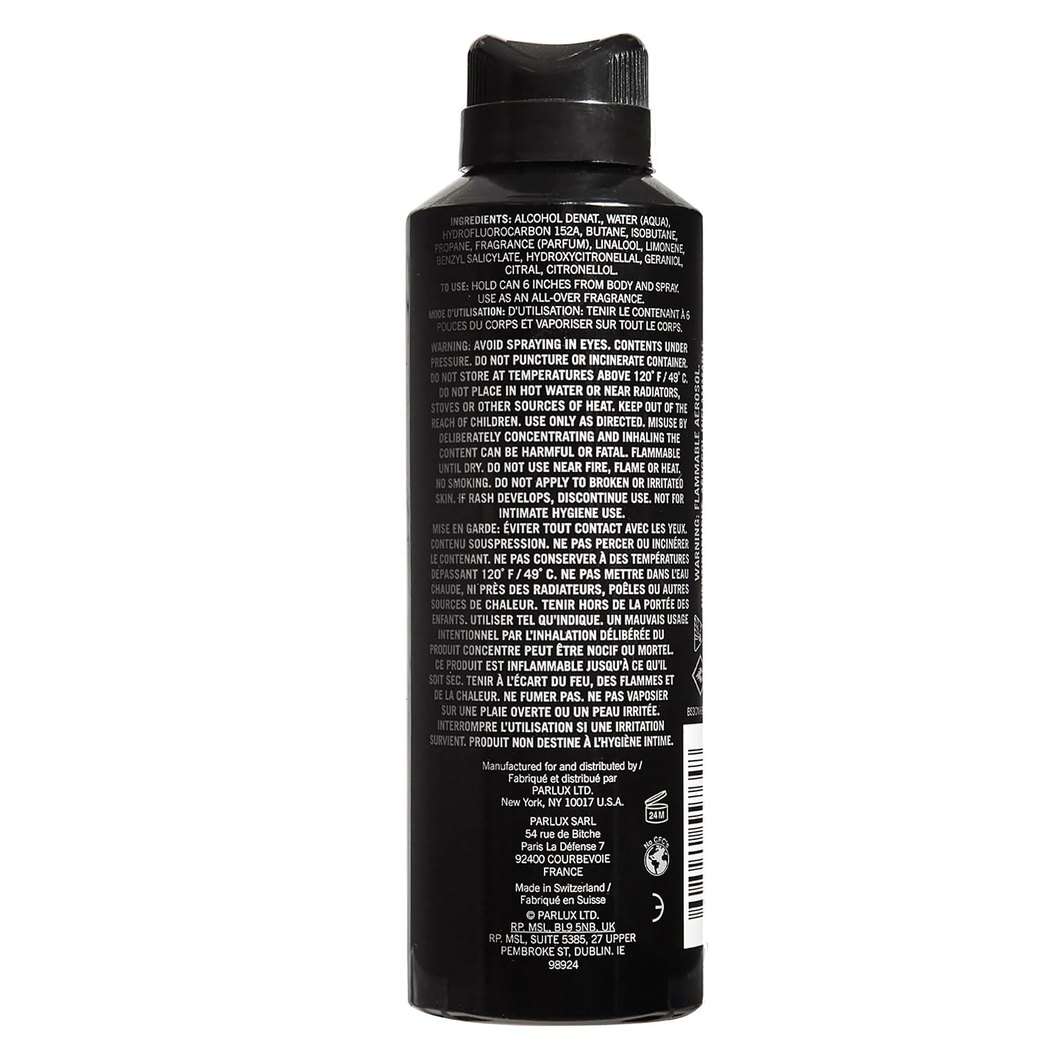 Detalle 2 de Kenneth Cole Black All Over Body Spray for Men, 6.0 Fl. Oz