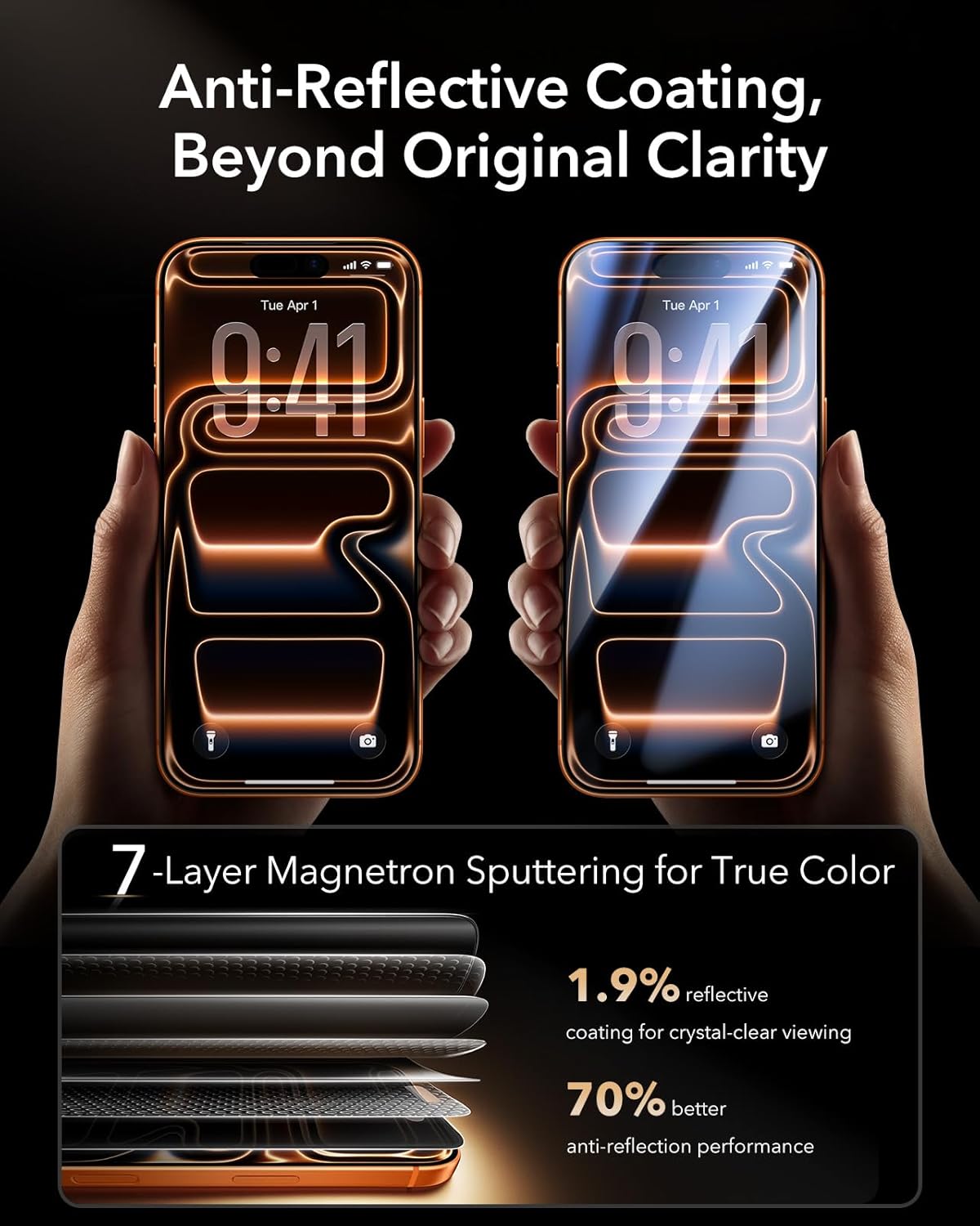 Thumbnail 6 de ESR SR Accessory Glass by Corning™ 3 Pack (9H+) Privacy Screen Protector for iPhone 17 Pro Max