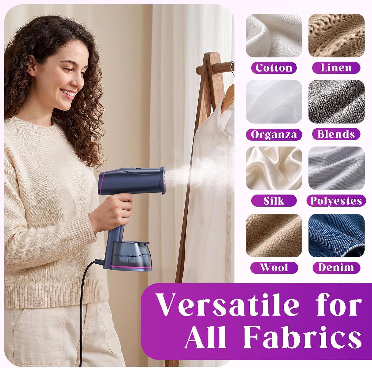 Detalle 2 de Reewit Handheld Garment Steamer 230 mL