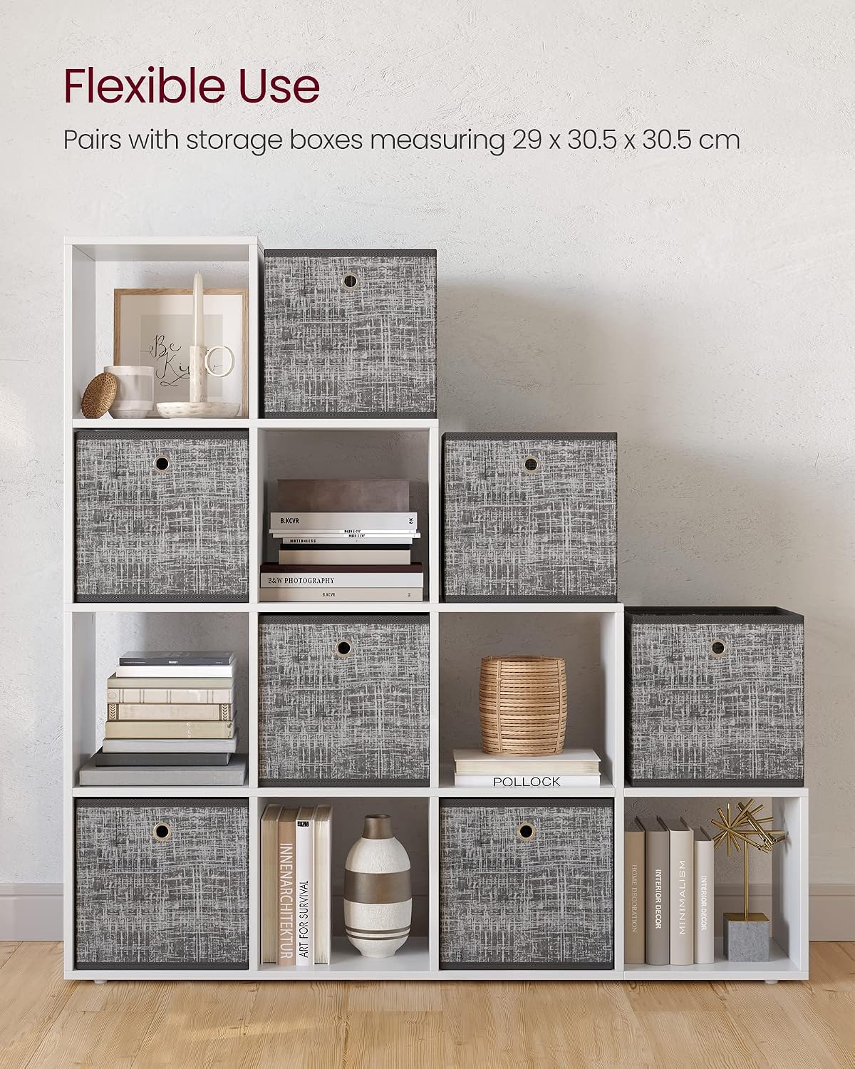 Thumbnail 6 de VASAGLE CUSTOS Collection LBC10WT 10-Cube Bookcase, Cloud White