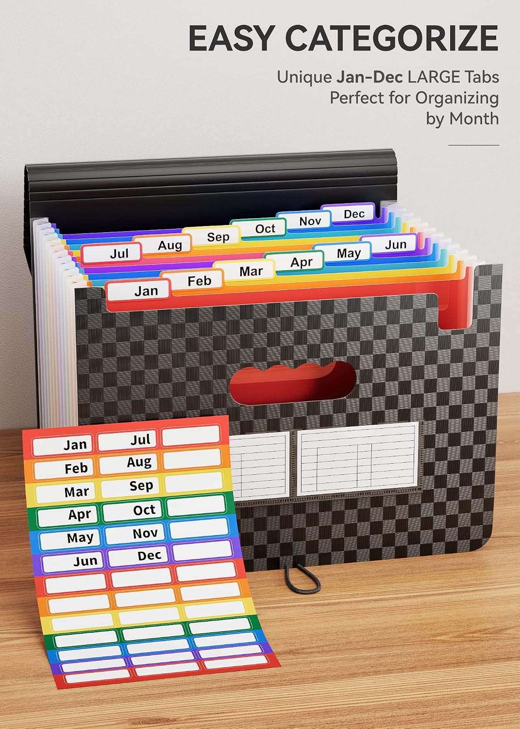 Detalle 2 de ABC life Expanding File Organiser 13-pocket 13" x 9.4