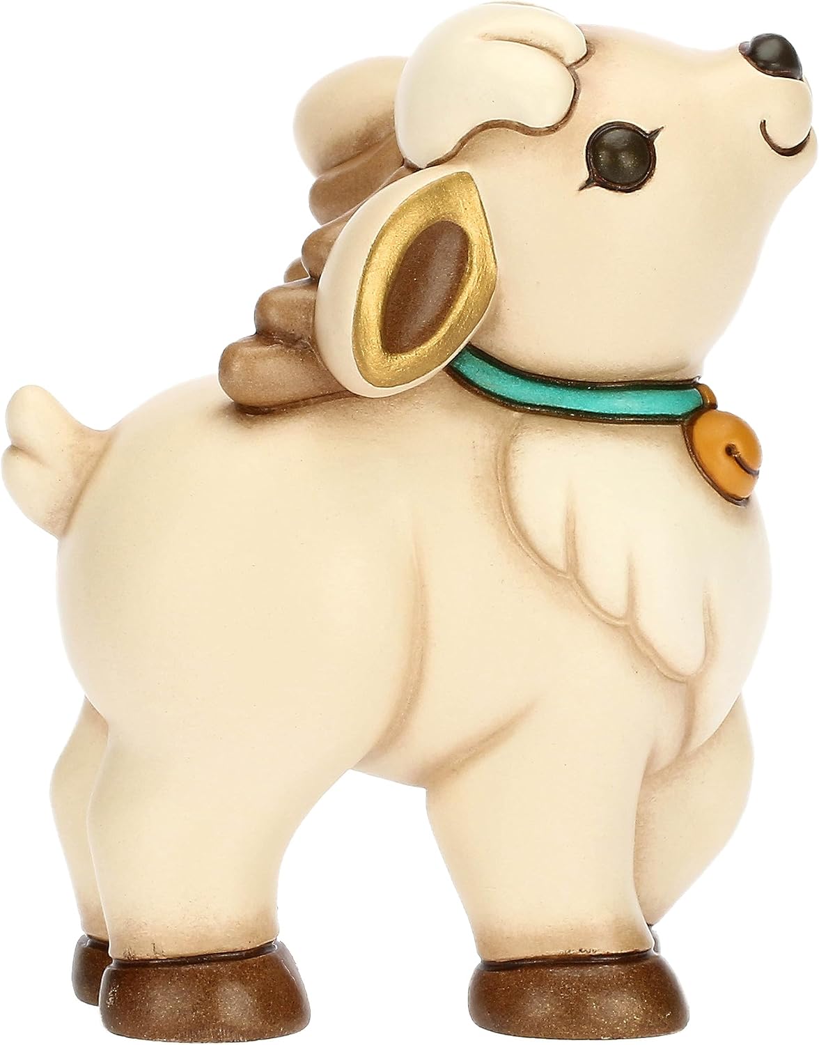 Detalle de THUN Renna Robin in ceramica decorata 9,2×6×12,5 cm
