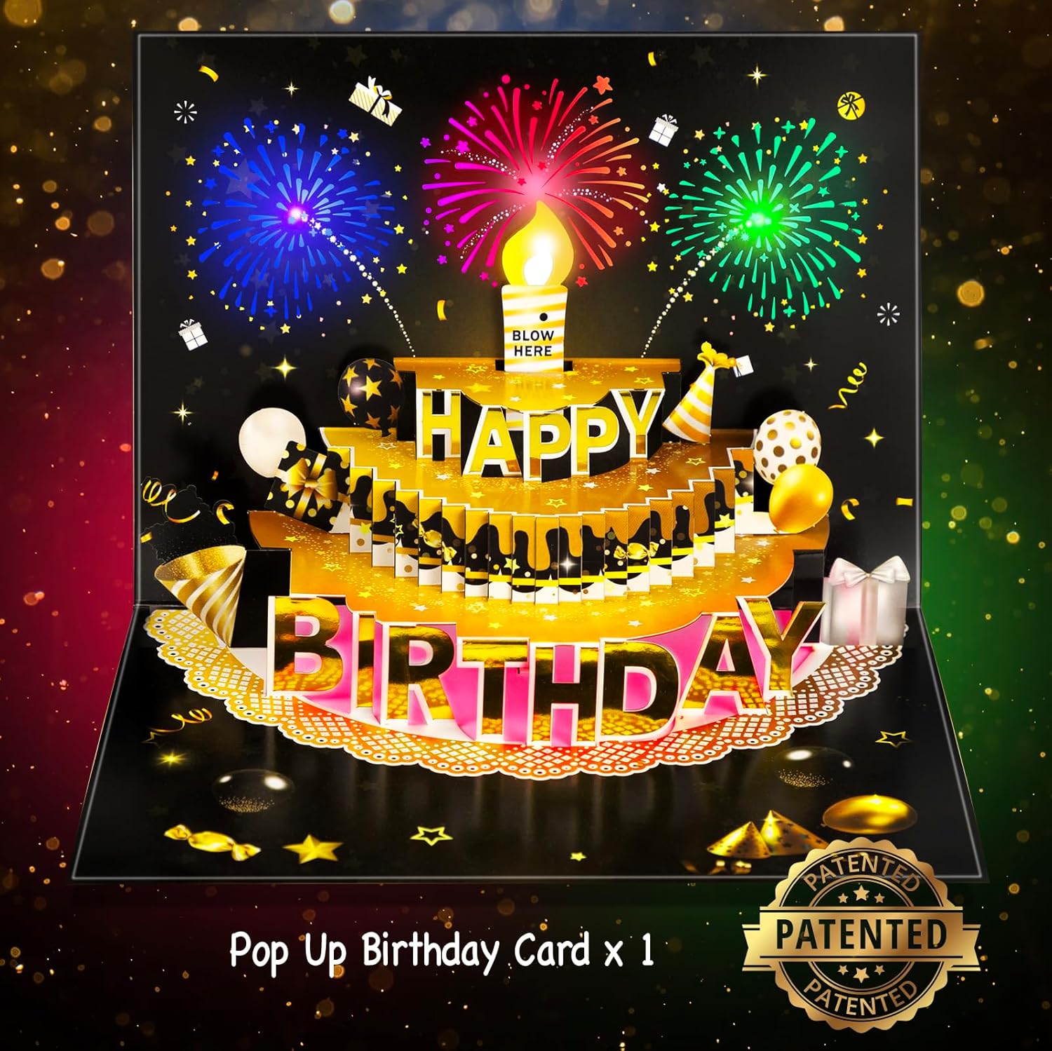 Thumbnail 3 de 3D Pop Up Birthday Card with Lights and Sound 🎴