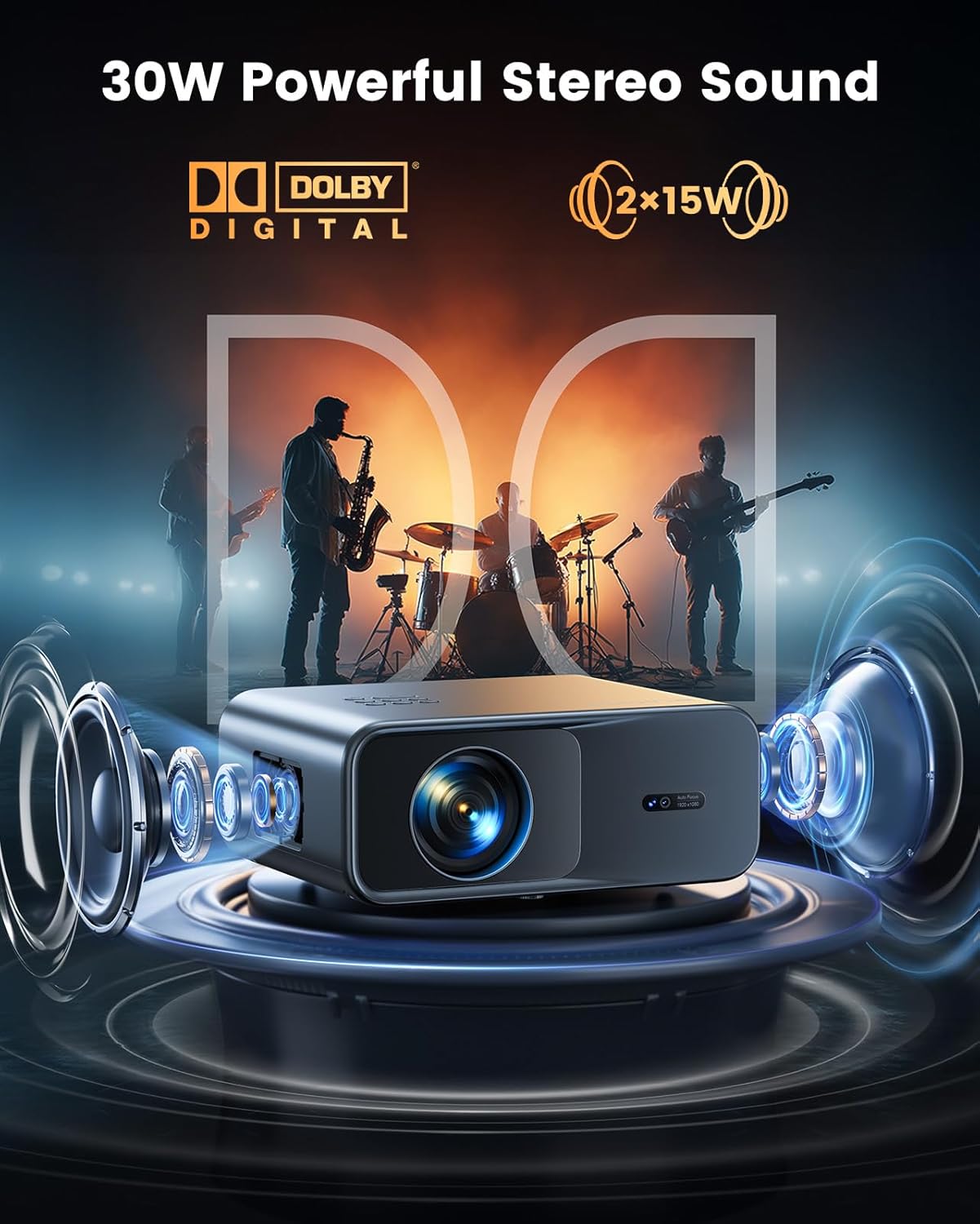 Detalle de WiMiUS Smart Projector 4K HDR10 36000 lumens 📽