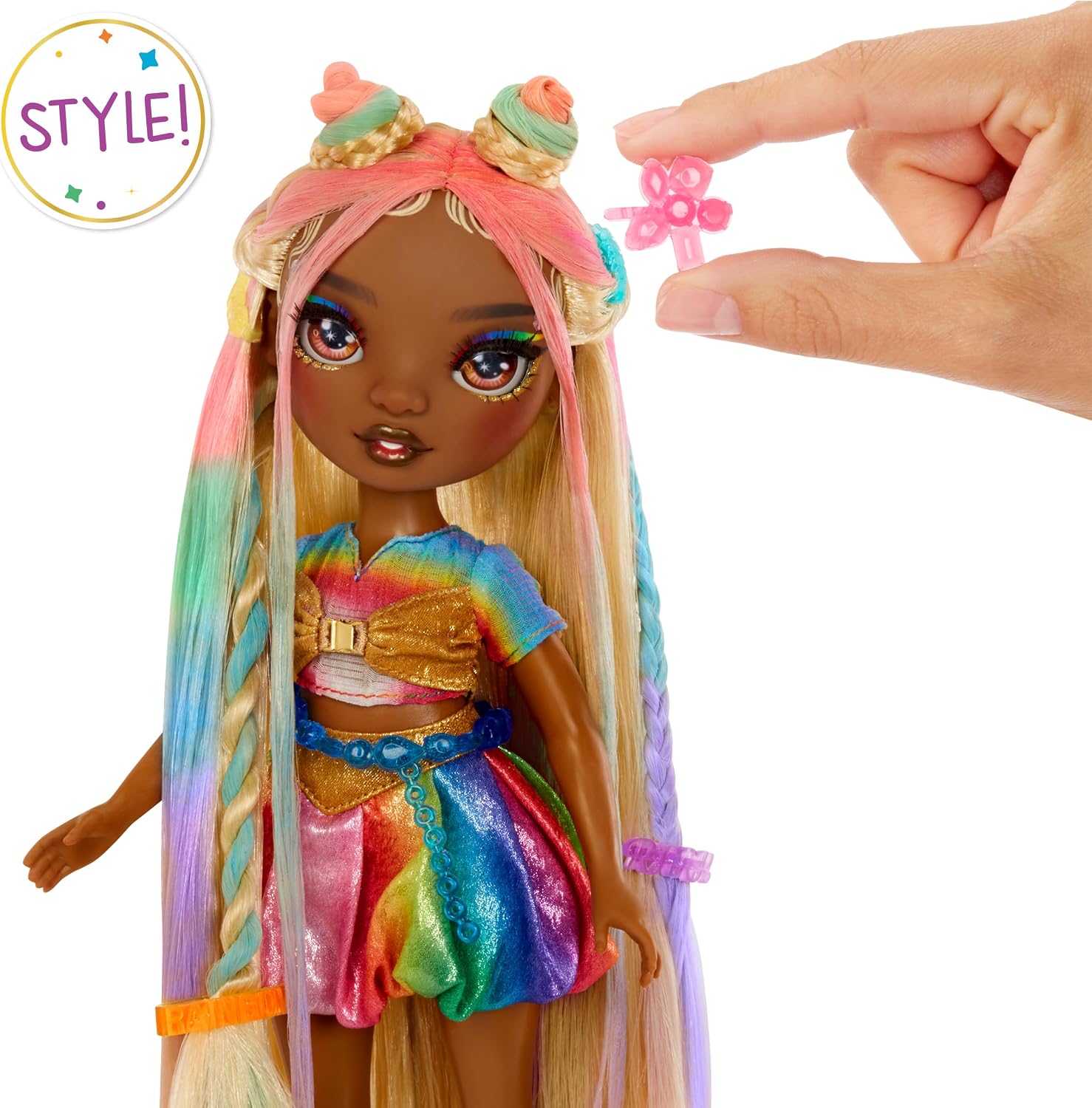 Thumbnail 3 de Rainbow High Meline 28 cm Puppe mit Haarkreide
