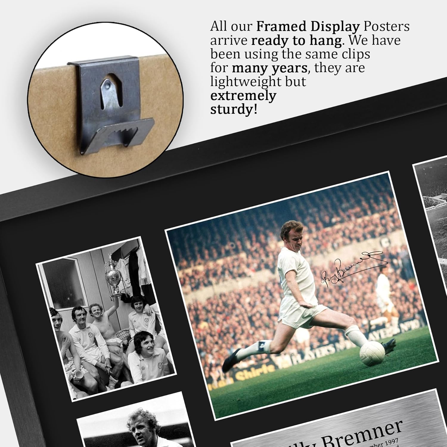 Thumbnail 4 de HWC Trading FR A3 Billy Bremner Leeds United framed signed autograph picture (A3 gift for football fans)