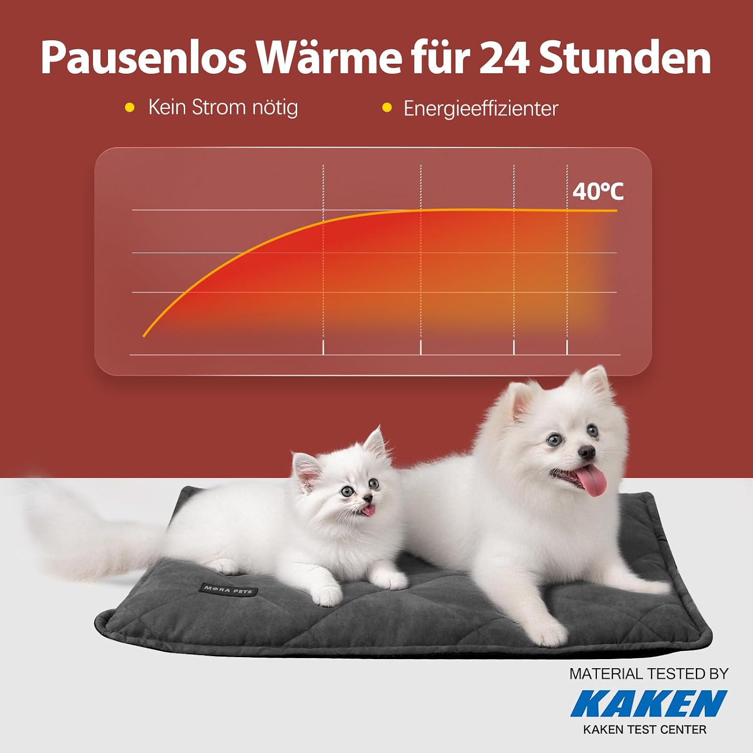 Detalle de Mora Pets Selbstheizende Decke 89 x 58 cm