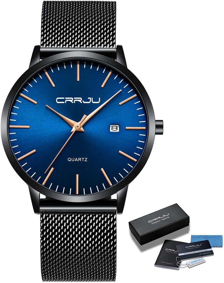 Thumbnail 5 de CRRJU Herren Uhr Ultra Dünn 7 mm