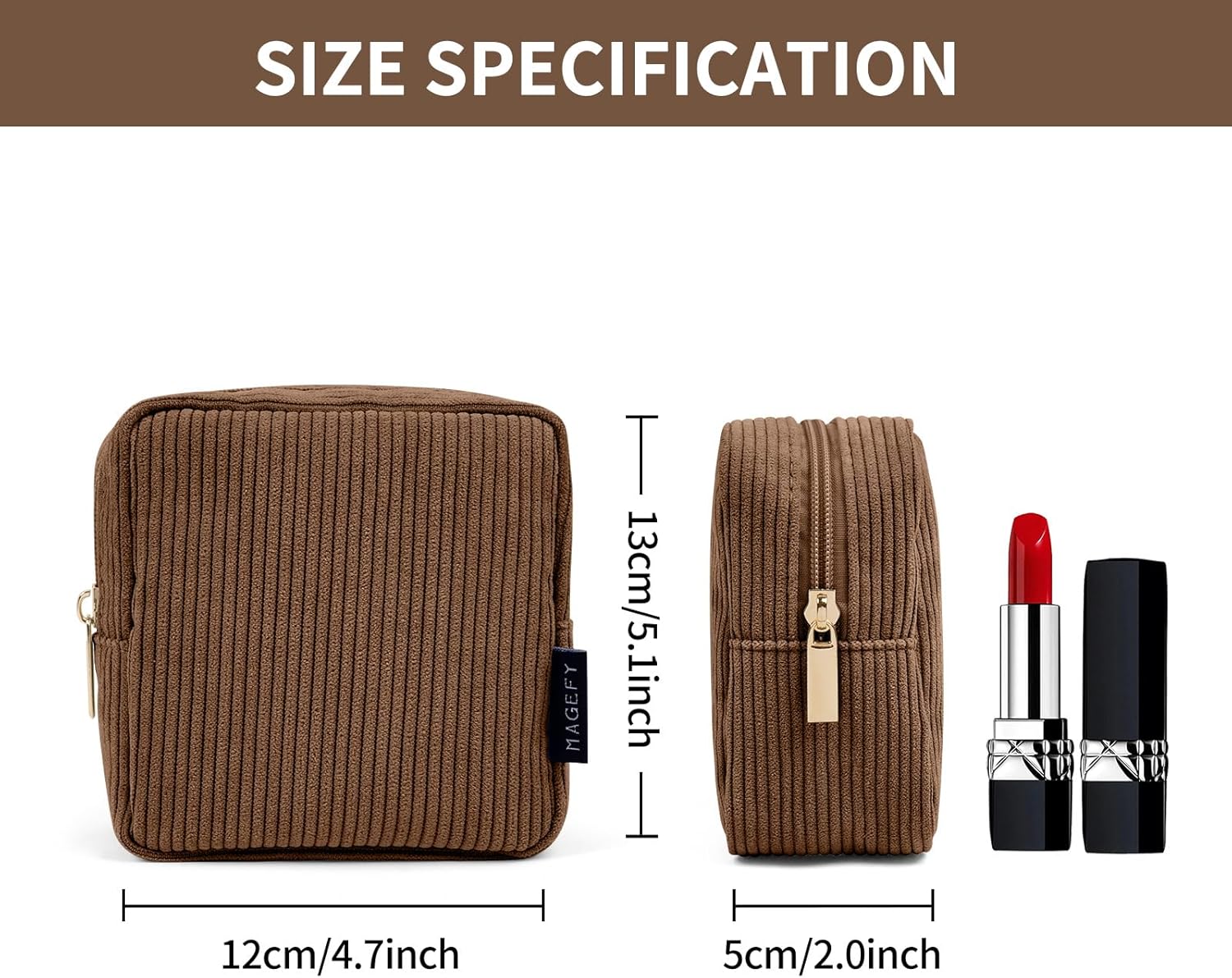 Detalle 2 de MAGEFY Kosmetiktasche kleine Make-up Tasche für Damen