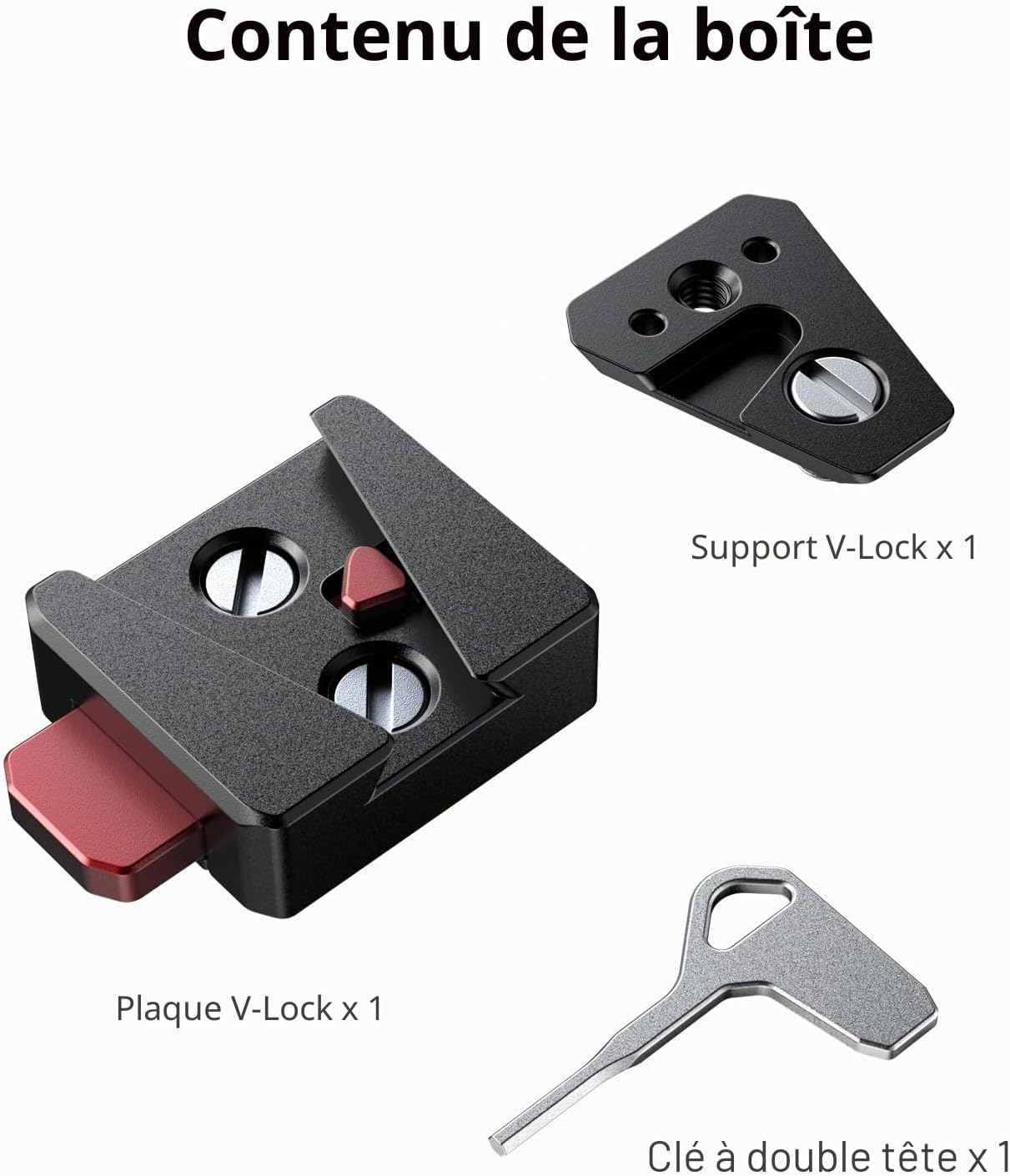 Thumbnail 6 de SMALLRIG V-Lock Kit de Plaque de Montage (6021) – Plaque Mini V-Mount légère pour batteries, moniteurs et bras magiques