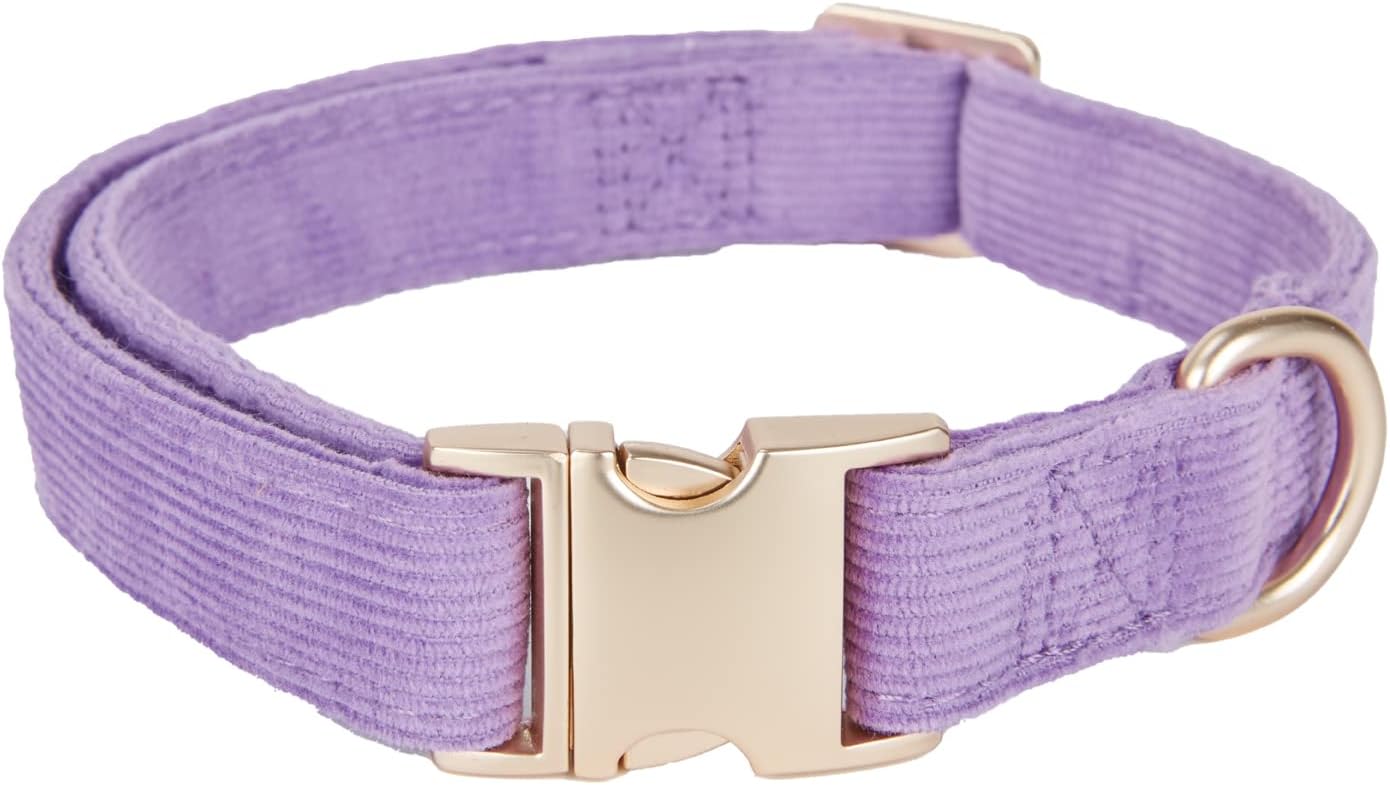 Thumbnail 6 de YUDOTE Ultra-soft Dog Collar in Natural Cotton Corduroy (Small, Blue-grey) for Sensitive Skin