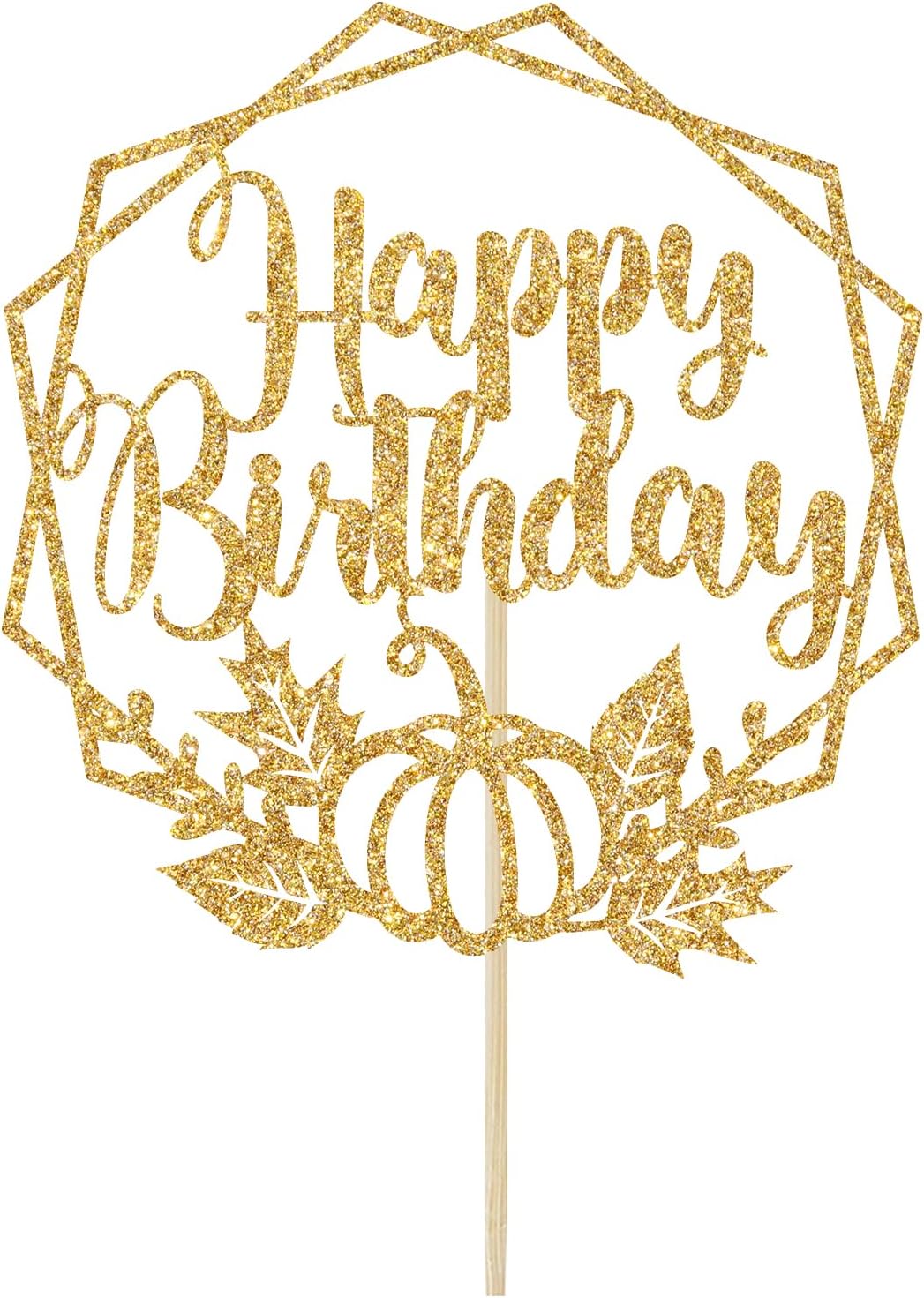 Detalle de Pumpkin Birthday Cake Topper, 5.9-Inch Sticks
