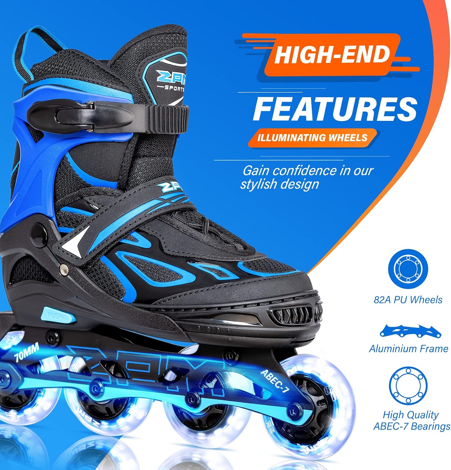Detalle 2 de 2PM SPORTS Inline Skates, Aluminum Frame