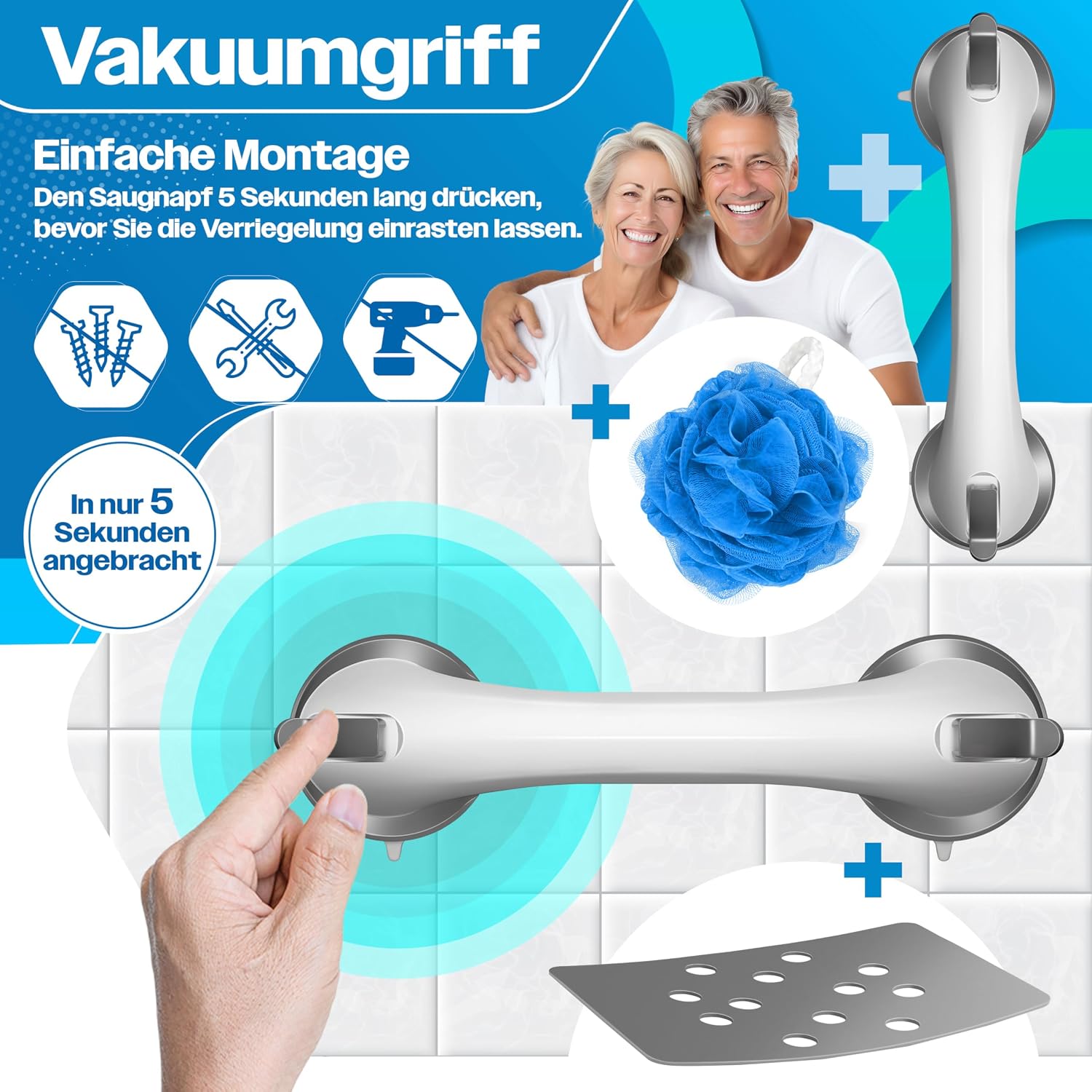 Thumbnail 5 de KESSER Duschhocker höhenverstellbar 39–57 cm