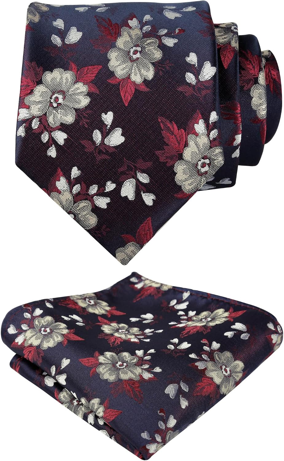 Alizeal Floral 8cm Tie with Pocket Square Set