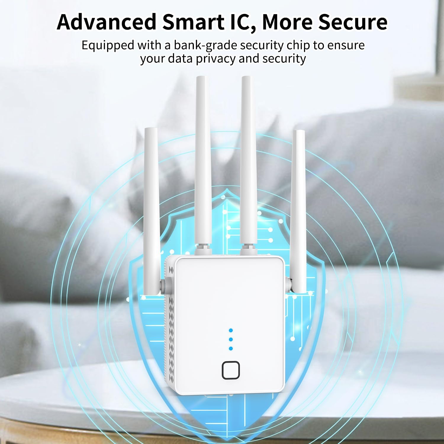 Detalle 1 de EELEDEN 1200Mbps Dual-Band WiFi Extender with Ethernet Port