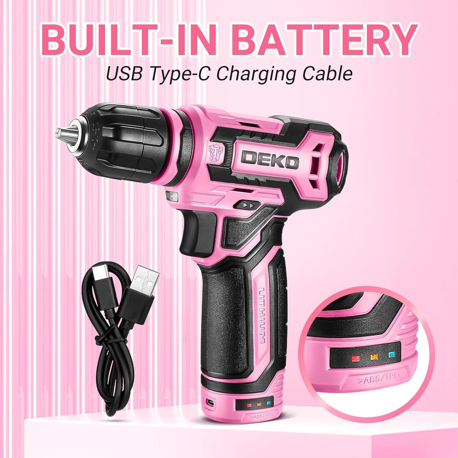 Thumbnail 4 de DEKOPRO 12V cordless drill with 3/8-inch chuck