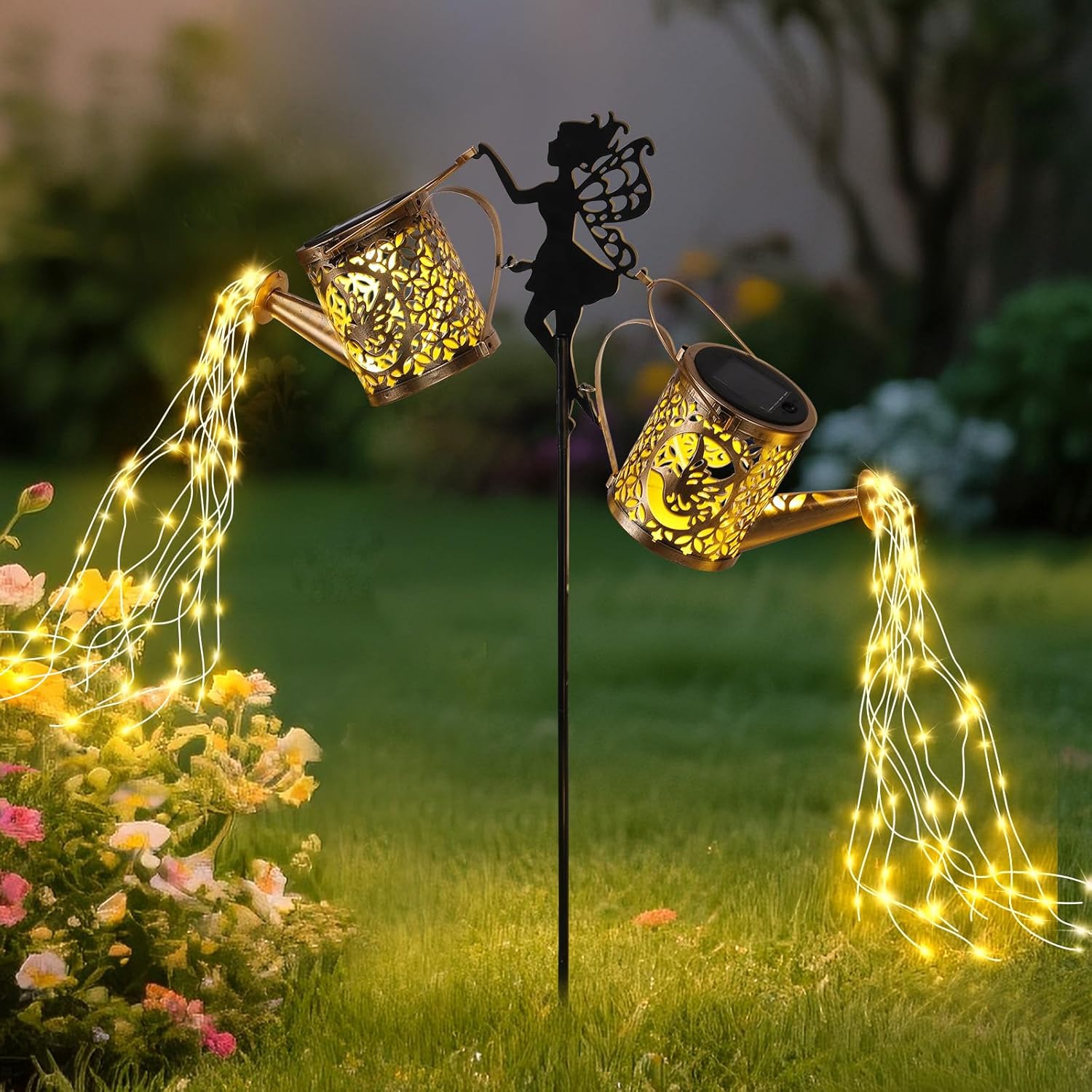 Thumbnail 6 de ZKLiLi solar watering can with cascading lights – waterproof hanging garden lantern