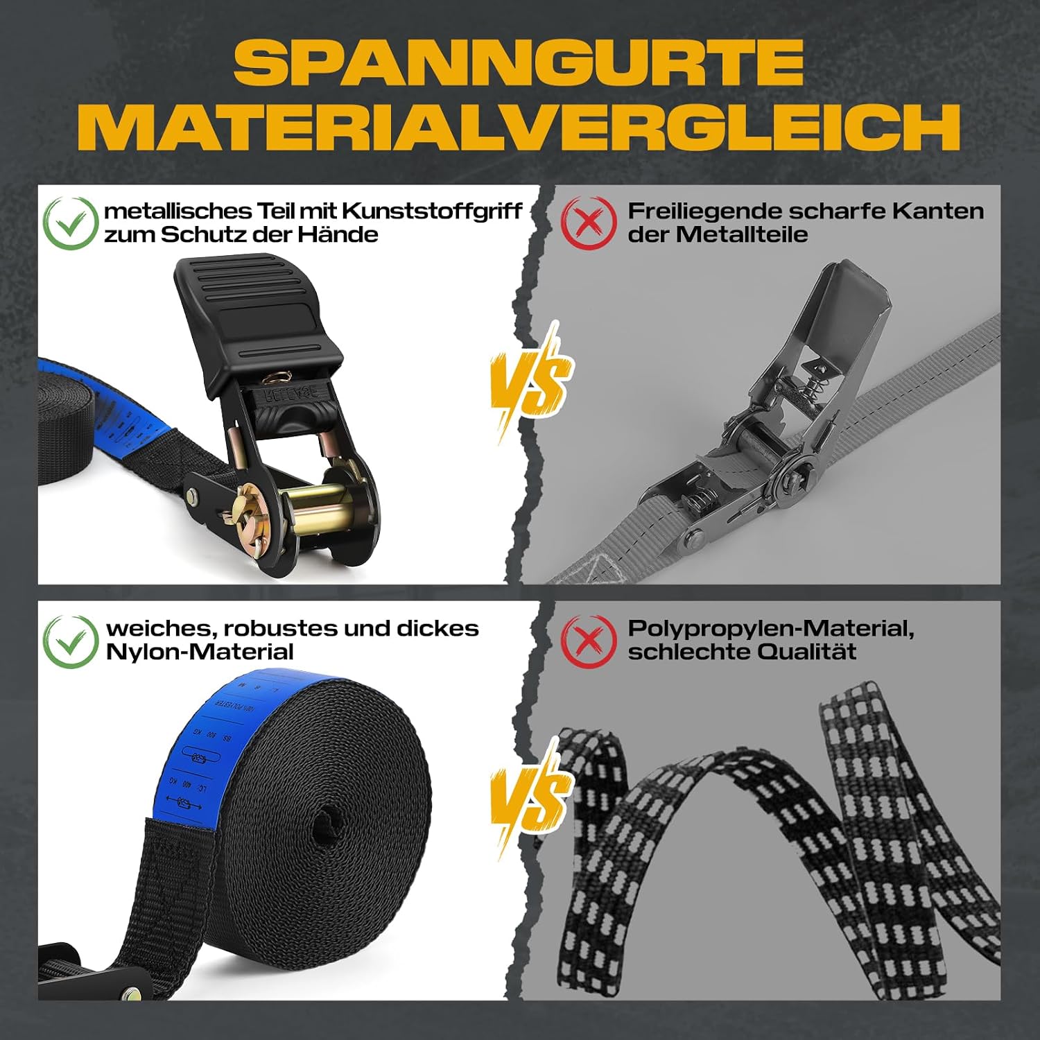 Thumbnail 5 de IAZZCO Spanngurte mit Ratsche 6 m 25 mm