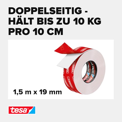 Thumbnail 2 de tesa Powerbond Ultra Strong Montageband – doppelseitiges Klebeband 1,5 m, extra stark