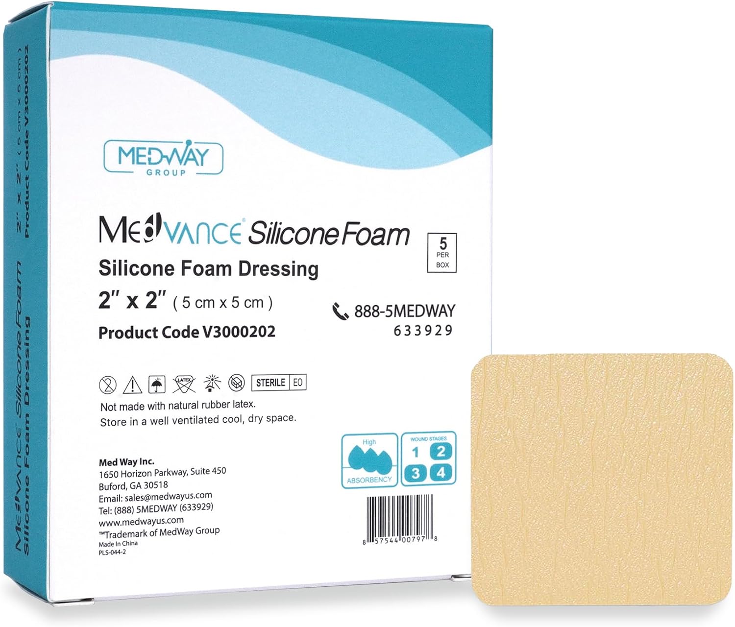 Detalle de MedVance Silicone Foam Dressing 2" x 2