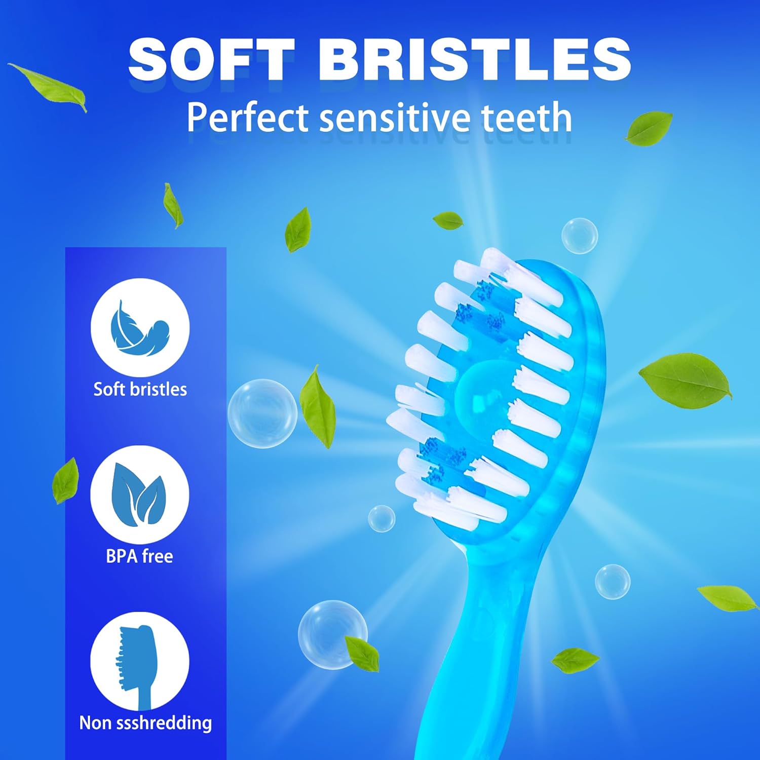 Thumbnail 1 de Malisseladi 5 in 1 Mini Brushes-Disposable Toothbrushes with Toothpaste + Floss + Pick + Tongue Scraper | Travel Size (Mint, 26 pcs)