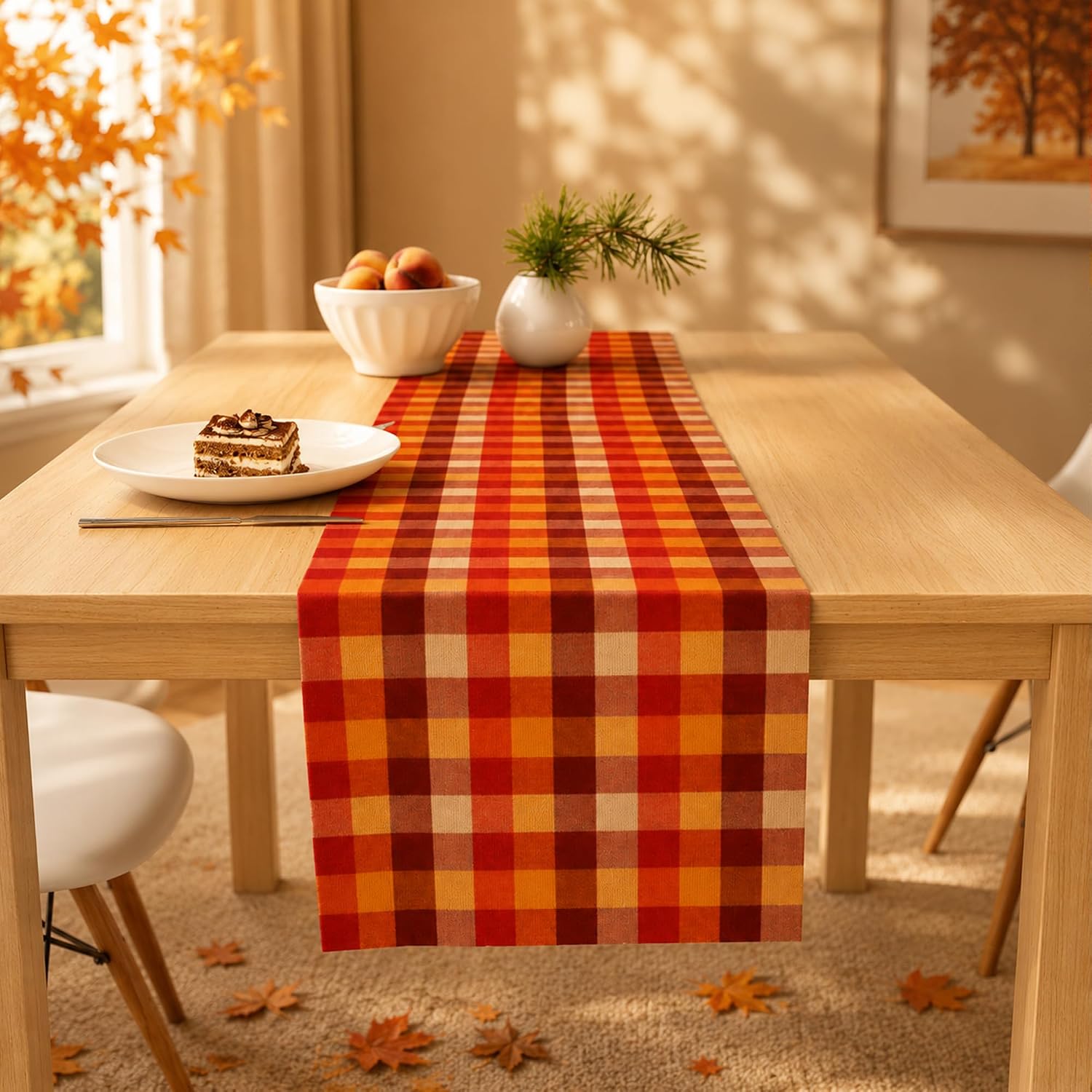 Thumbnail 1 de Plaid Table Runner, Polyester