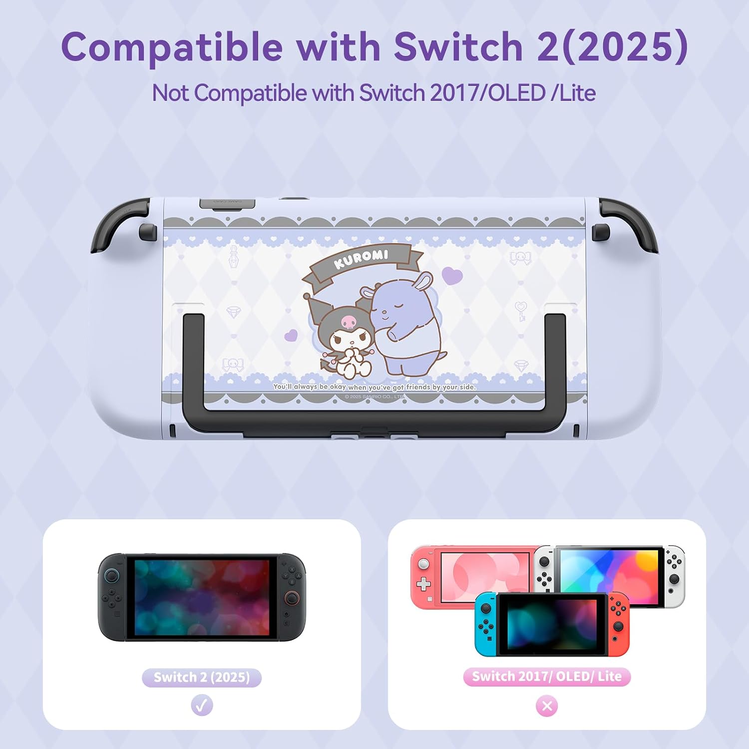 Detalle de Kuitmor Dockable PC Protective Case for Switch 2 (Model 2025) — hard shell protection for Switch 2 accessories