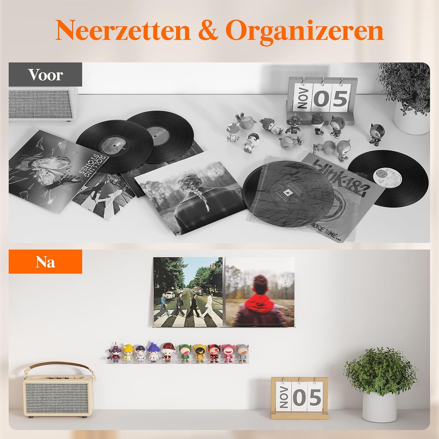 Detalle 2 de Lifewit 23120 zwevende platenplanken, set van 10 transparante acrylplanken