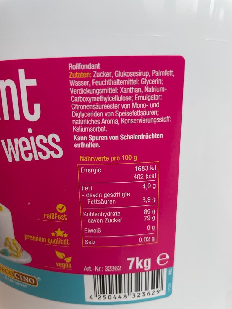 Thumbnail 5 de DECOCINO Fondant weiß – 7 Kilo Vorteilspack: vegan, Laktosefrei, ideal zum Verzieren