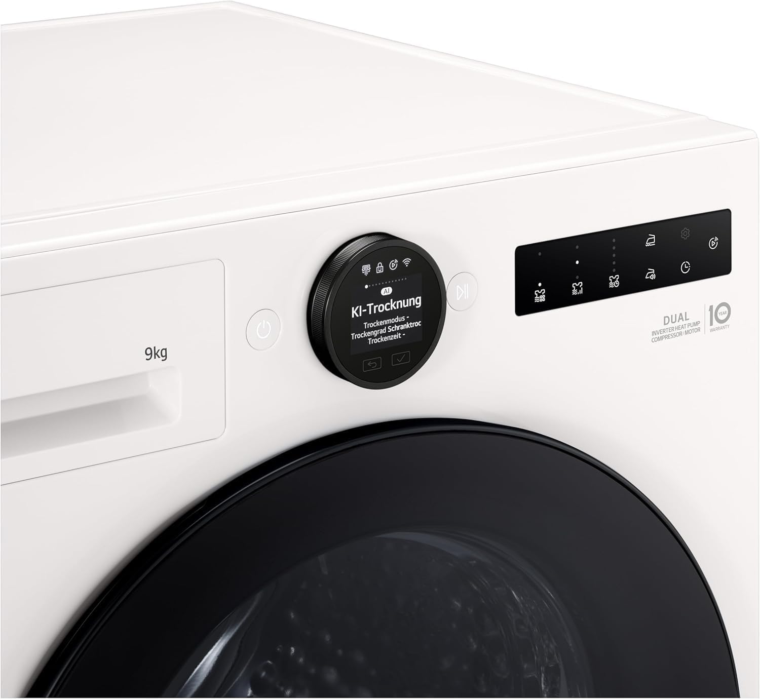 Detalle de LG RT90X8C Wärmepumpen-Trockner (9 kg) mit AI Dry – effiziente Trockenleistung