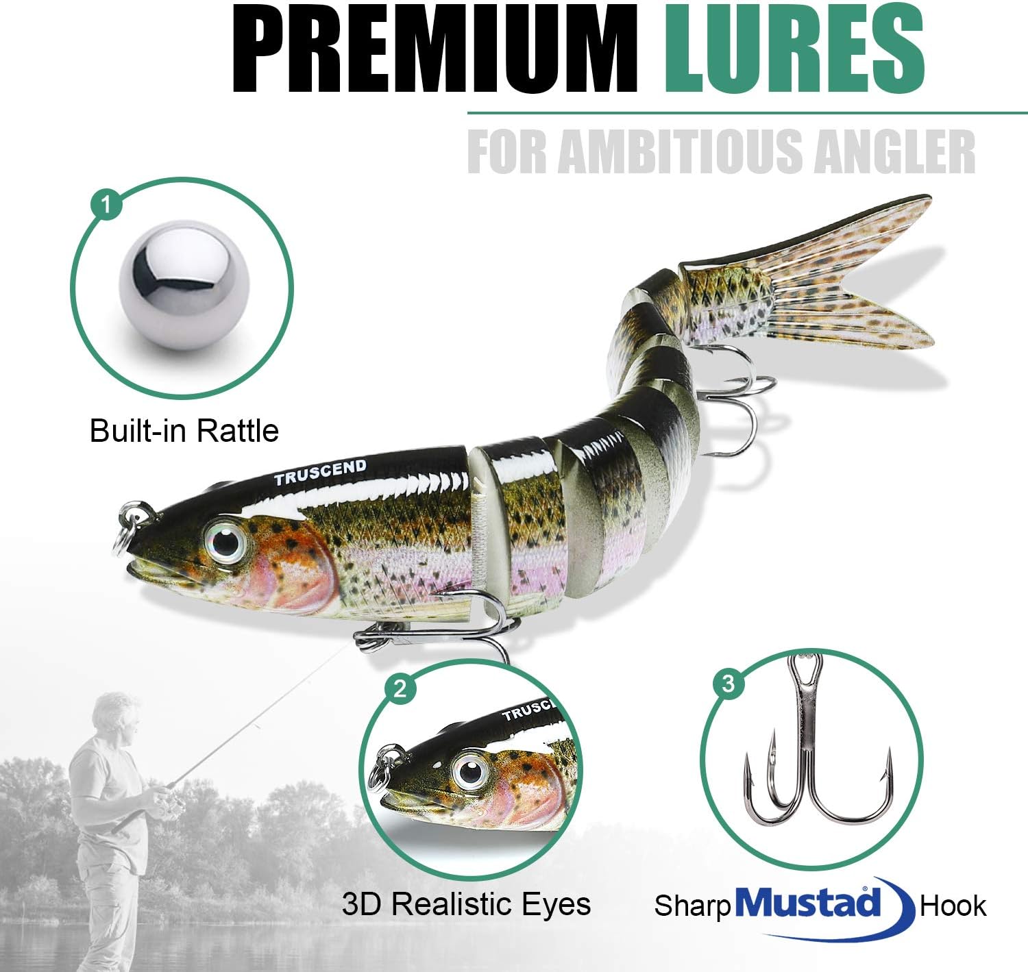 Thumbnail 2 de TRUSCEND Swimmax Lure with BKK Hook – Easy Catch for Family Fishing