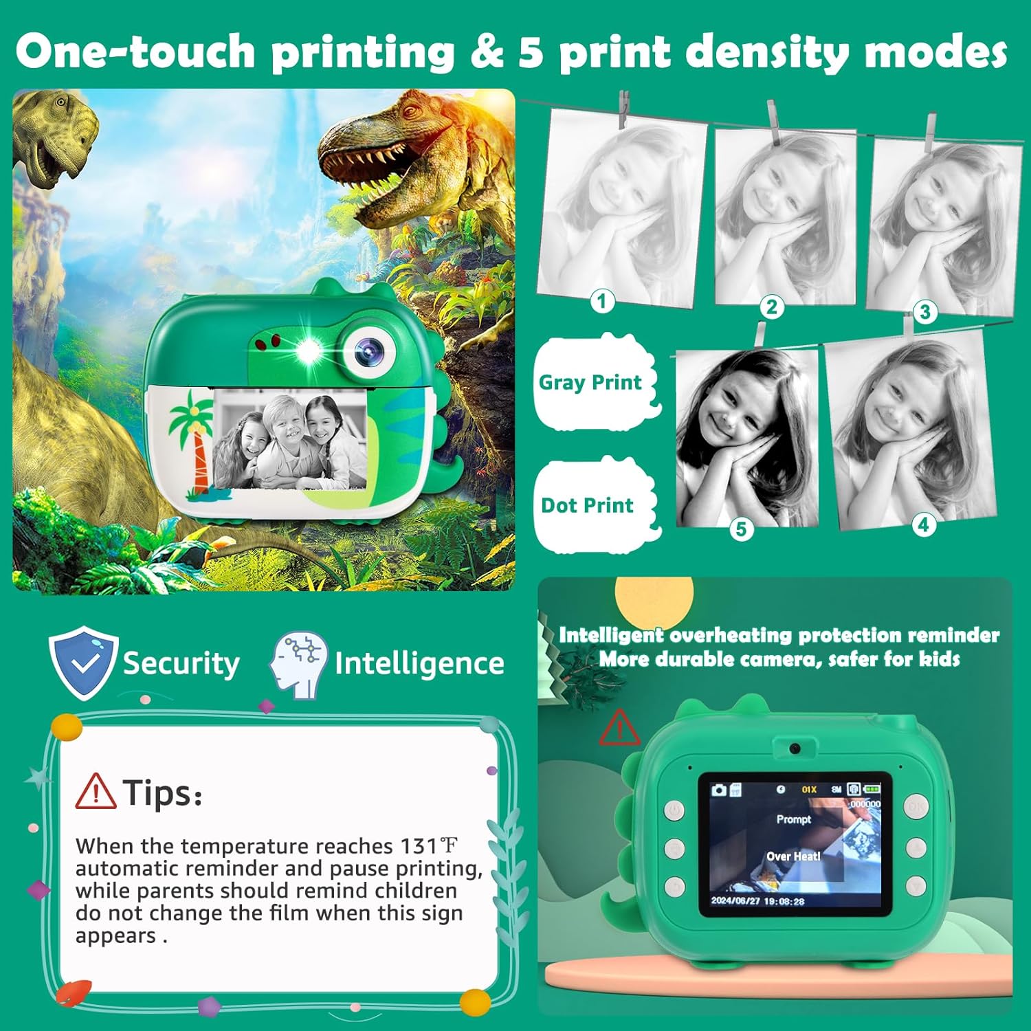 Detalle 2 de ARNSSIEN Cámara Infantil Instantánea 📸 con Video HD y 32GB